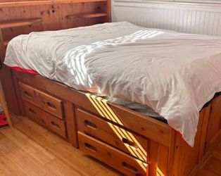 Captains bed full with desk $50