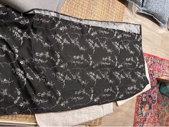 Black and white shower curtain