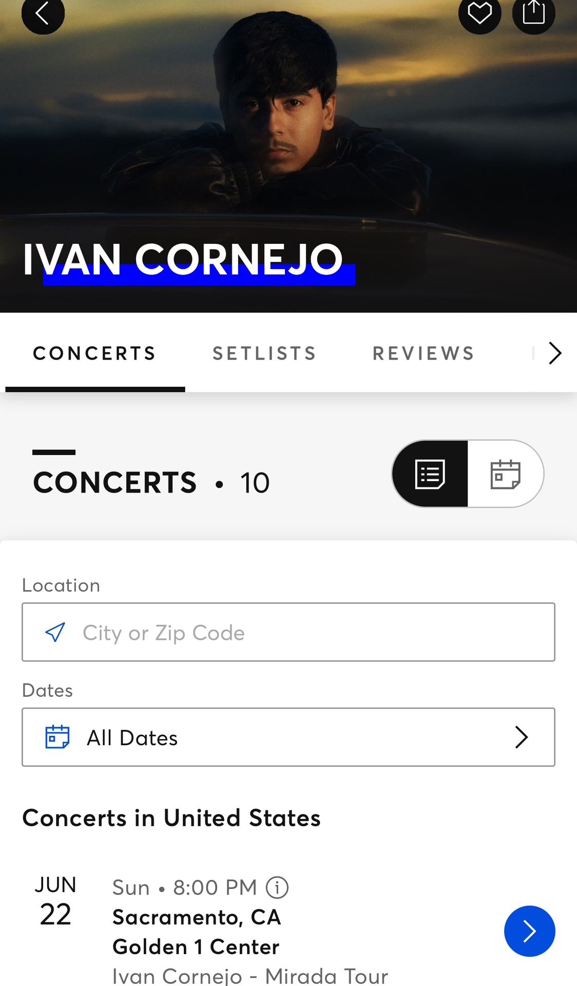 Tickets For Sale Ivan Cornejo Golden One