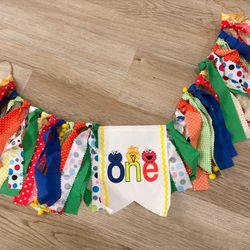 Elmo 1st Birthday Chair Decor