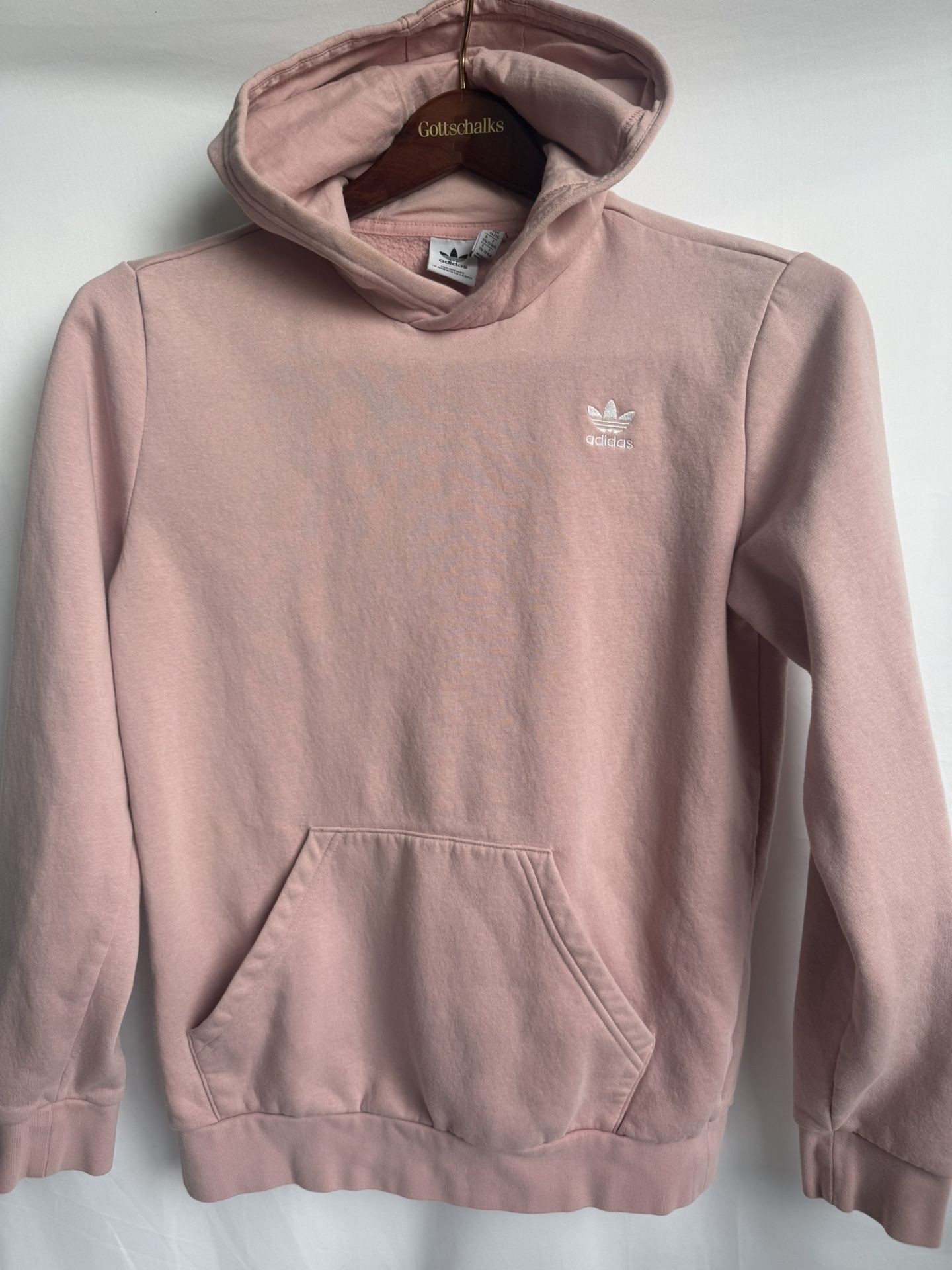 Adidas Originals Pink Hoodie Youth XL (15–16Y) – Trefoil Logo, Unisex Style