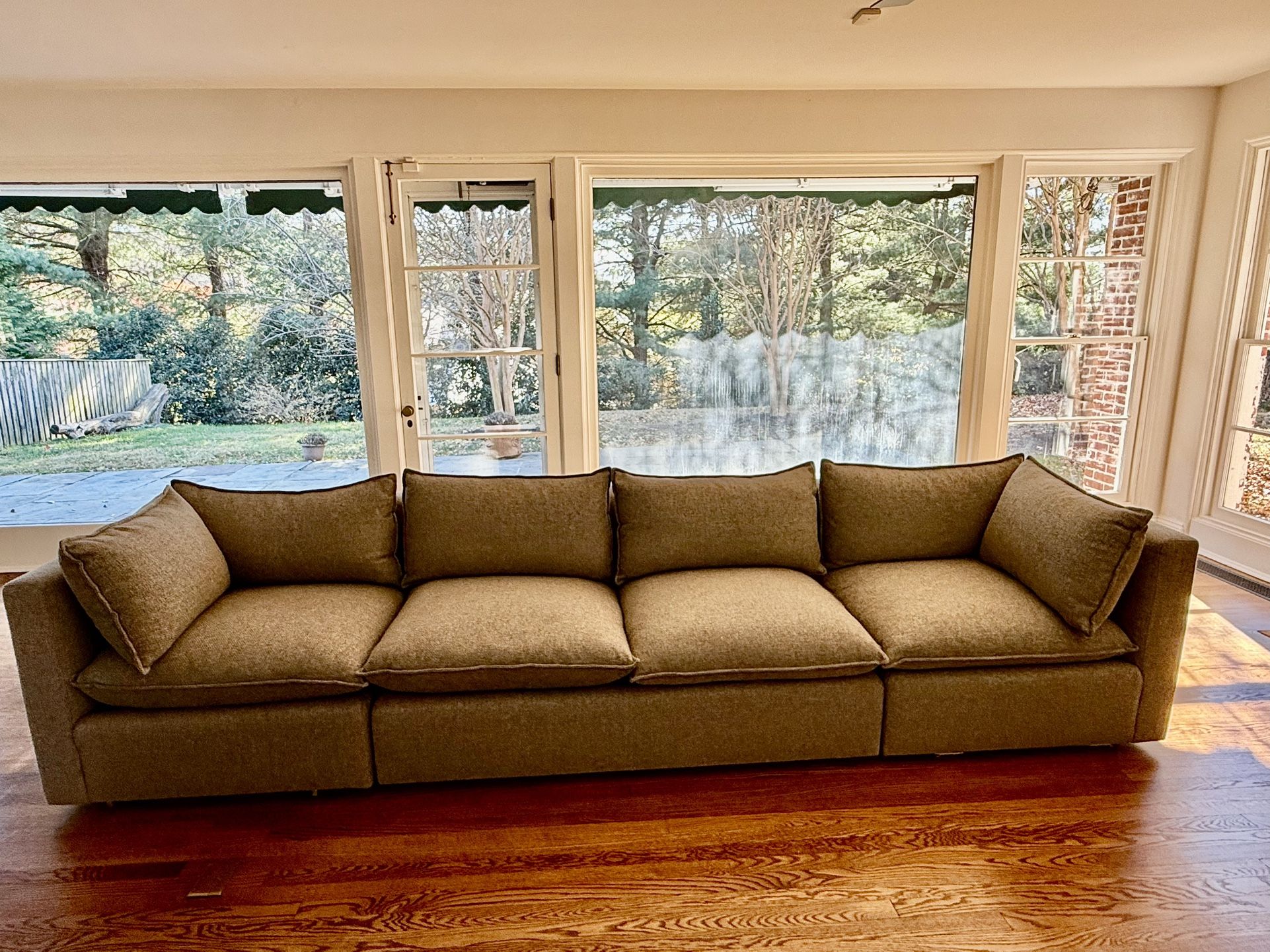 Crate & Barrel Lotus Modular 3-Piece Extra Long Sofa Sectional - Brand New