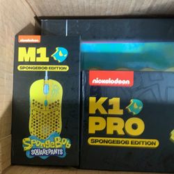 SpongeBob Keyboard ,Mouse, And Wireless Charger Mouse Pad 