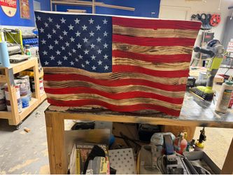 Wooden American flag