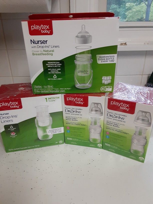 New Playtex Baby Bottles And Liners