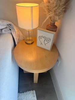 Threshold wooden side table
