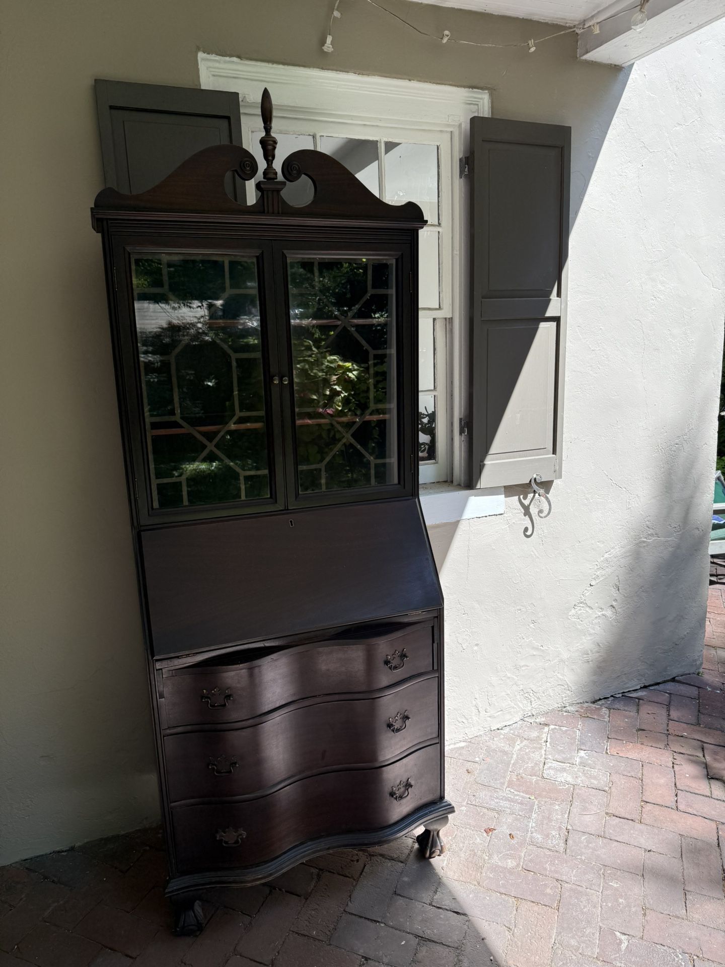 Stained Hardwood Secretary