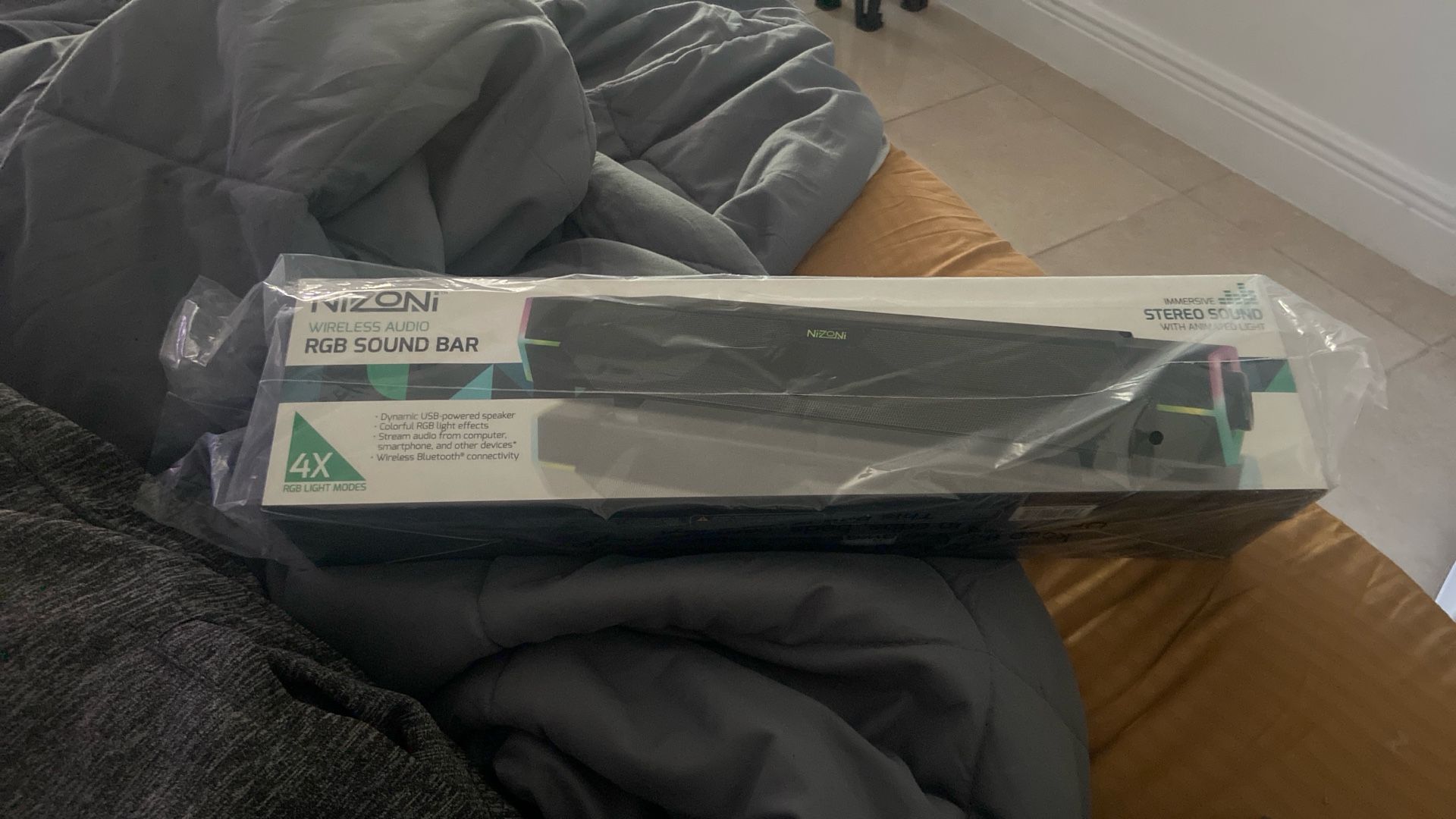 nizoni audio sound bar with lights