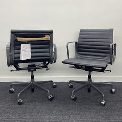 🔥100% AUTHENTIC🔥BRAND NEW HERMAN MILLER EAMES ALUMINUM GROUP MANAGEMENT CHAIR! PNEUMATIC LIFT! MANY AVAILABLE! 🔥BLACK LEATHER🔥