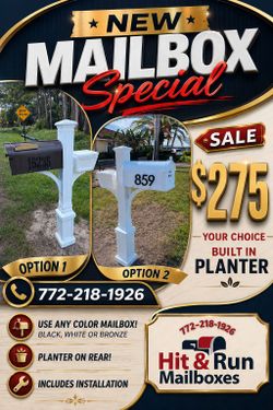 New Mailbox! Price Includes Installation!
