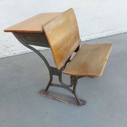 Antique Vintage School Desk - $50
