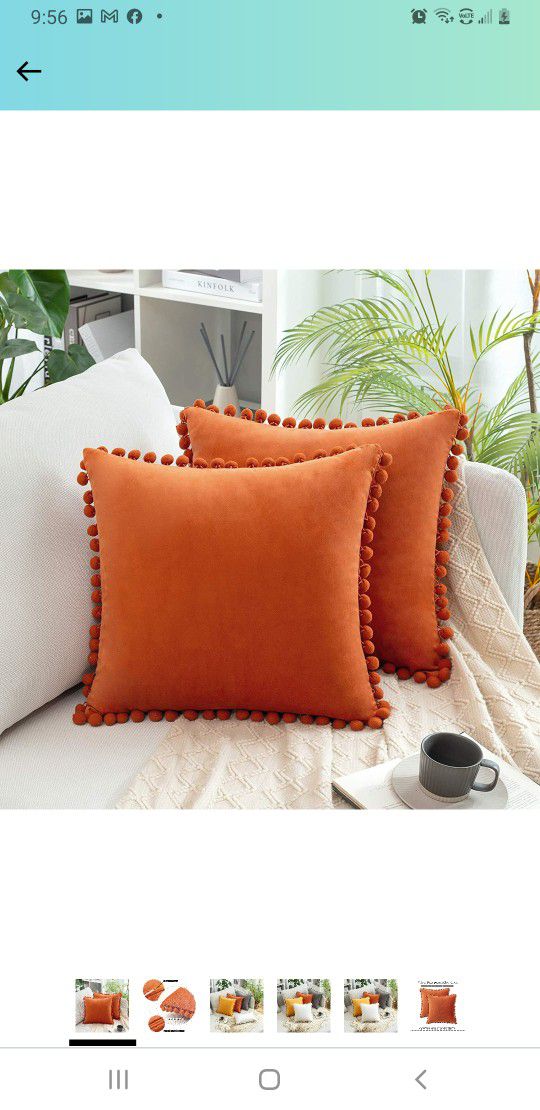 Miulee Pack Of 2pillows Cover Only. 20x20 