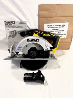 Brand new Dewalt 20V brushless sidewinder style 6-1/2” circular saw with accessory. Retails $199