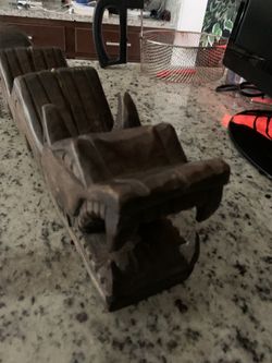 Handmade wood dragon