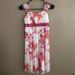 Girls Dress Size 12 Beaded Accordion Floral Easter Sun By Speechless