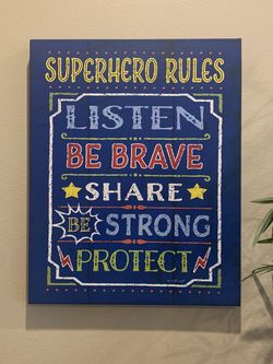 Superhero Canvas Wall Art