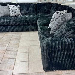BLACK corduroy SECTIONAL 😍😍