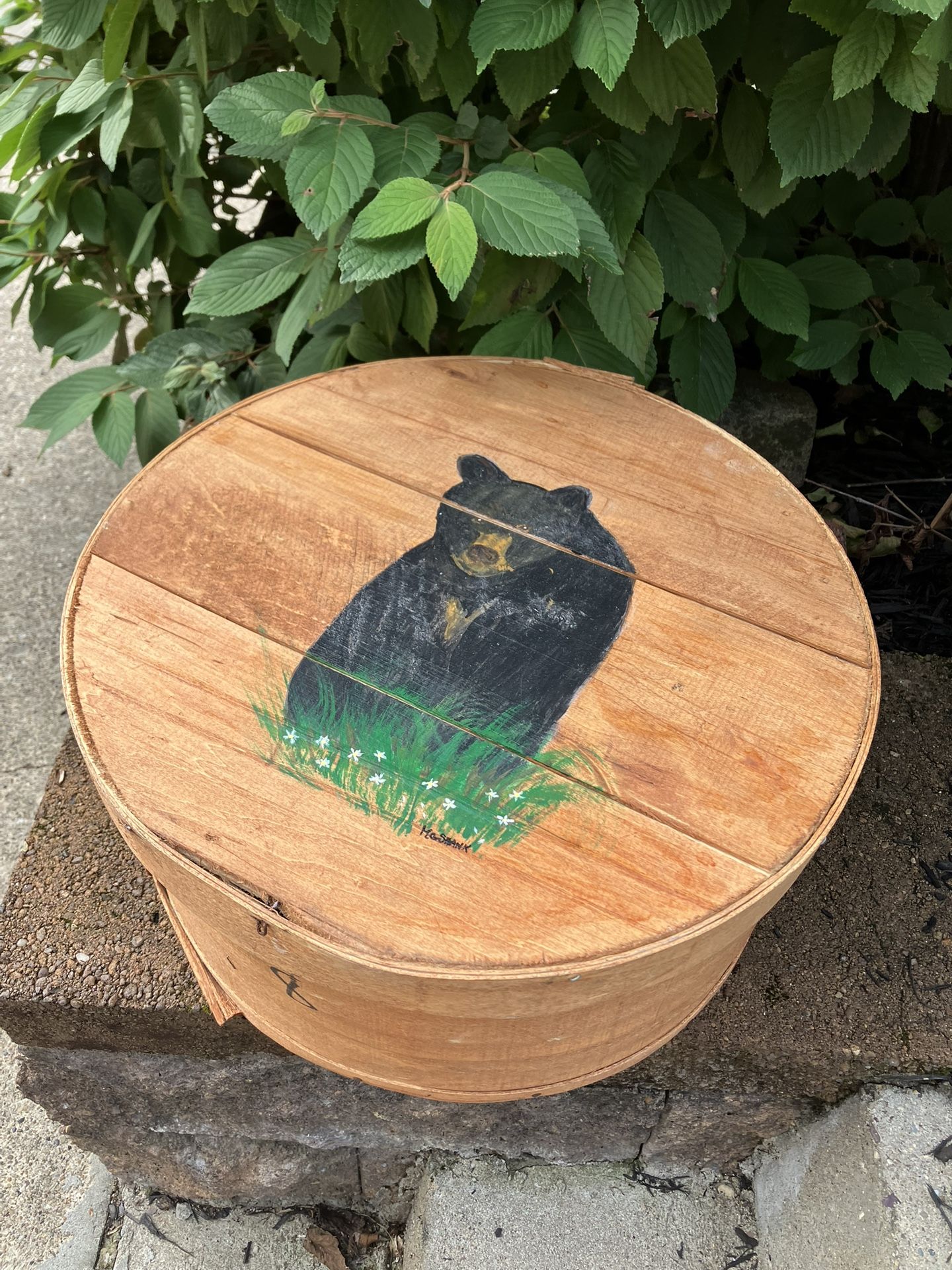 Decorative Painted Cheese Box