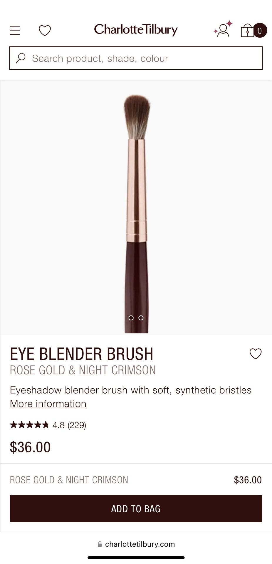 Brand New Charlotte Tilbury Eye Blender Brush