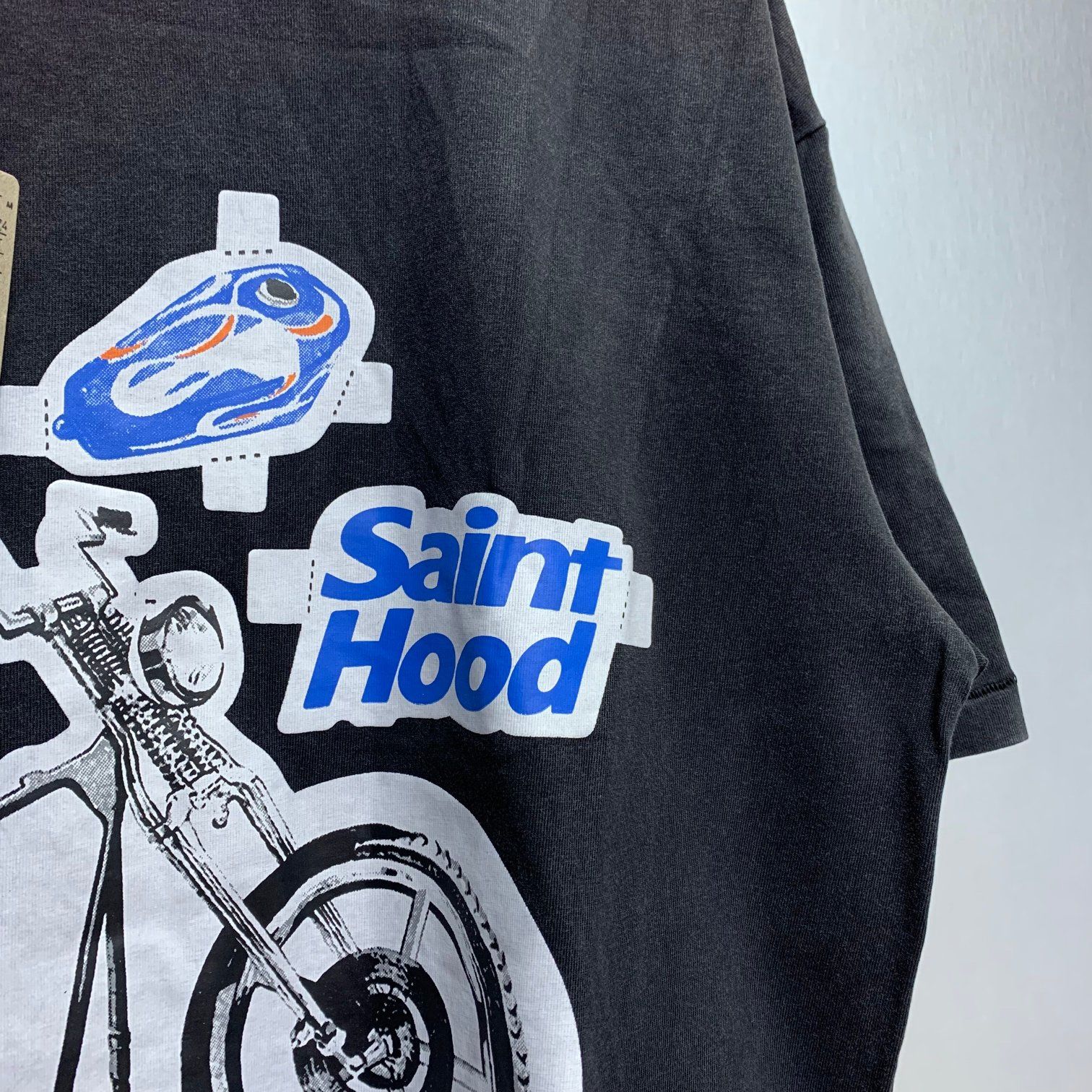 Saint Michael X Neighborhood Motorcycle Print Black T Shirt Mens Large