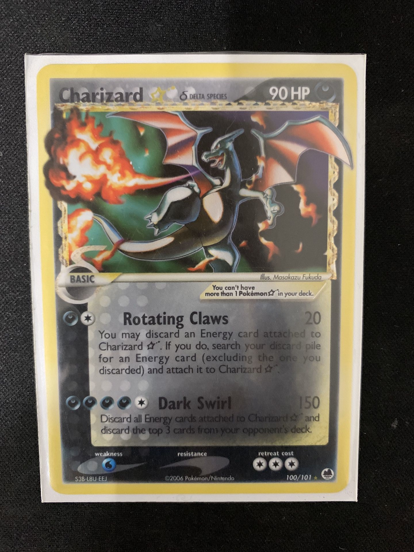 Pokémon Card Black Charizard Lvl Star