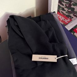 Black Medium Essentials Hoodie