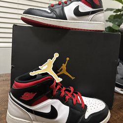 Nike Jordan 1s Gym Red, White, Black