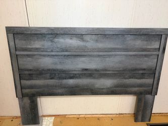 Rustic Gray Wood Plank Headboard Queen