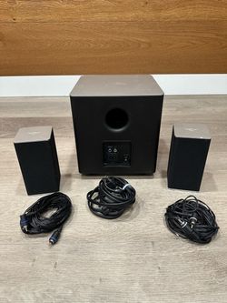 VIZIO SB3851-C0 Wireless Subwoofer + 2 Surround Speakers Cables Tested