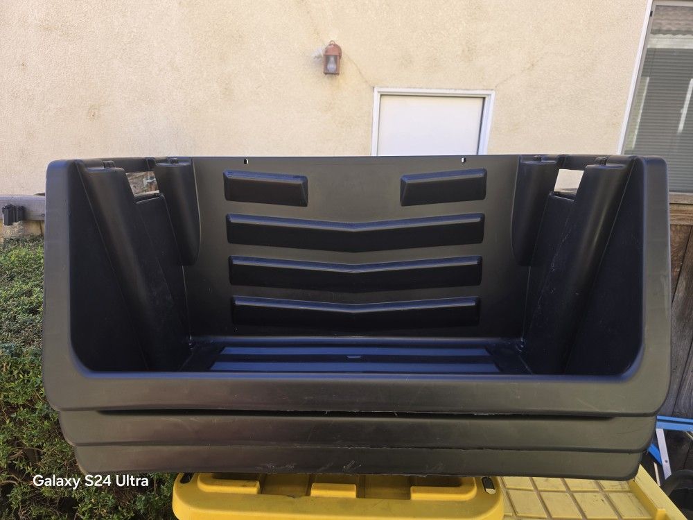 3 Qty Black Stackable Storage Containers