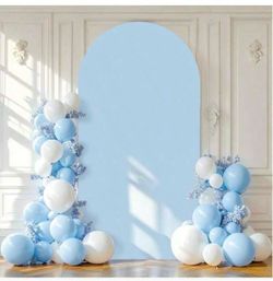 Light Blue Arch Backdrop Cover