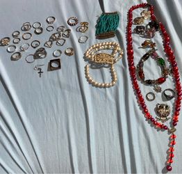 Fashion Bracelets Necklaces earrings 925 silver cross jewelry lot (READ DESC)