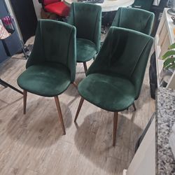 Green Velvet Dining Chairs