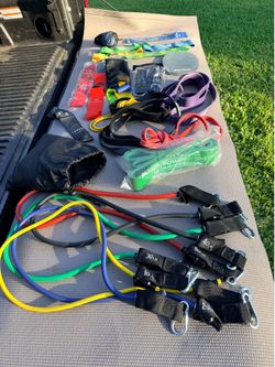Multiple Sets of Resistance Bands for Fitness