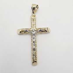 14k Gold Crucifix Pendant 