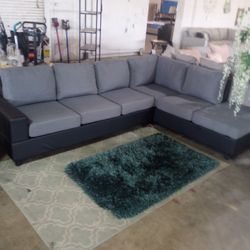 Gray And Black Sectional.