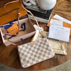 Louis Vuitton Double Zip Pochette Damien Azur Camvas