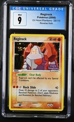 CGC 9 Regirock Reverse Holo #28 2006 EX Holon Phantoms STAMPED