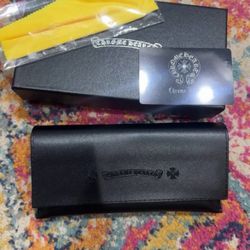 Brand New Black and Silver Chrome Hearts Glasses