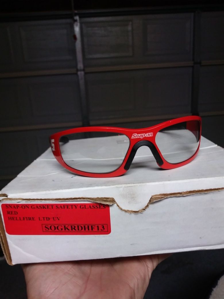 Snap on safety glasses