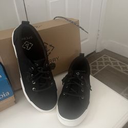 Sperry Topsiders - Black Ladies Size 8