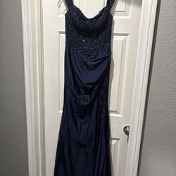 Prom dress navy blue color
