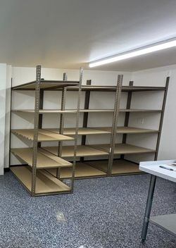 Industrial Racks 48 in W x 30 in D Used Heavy Duty Storage Shelving 5 Tier Delivery Available