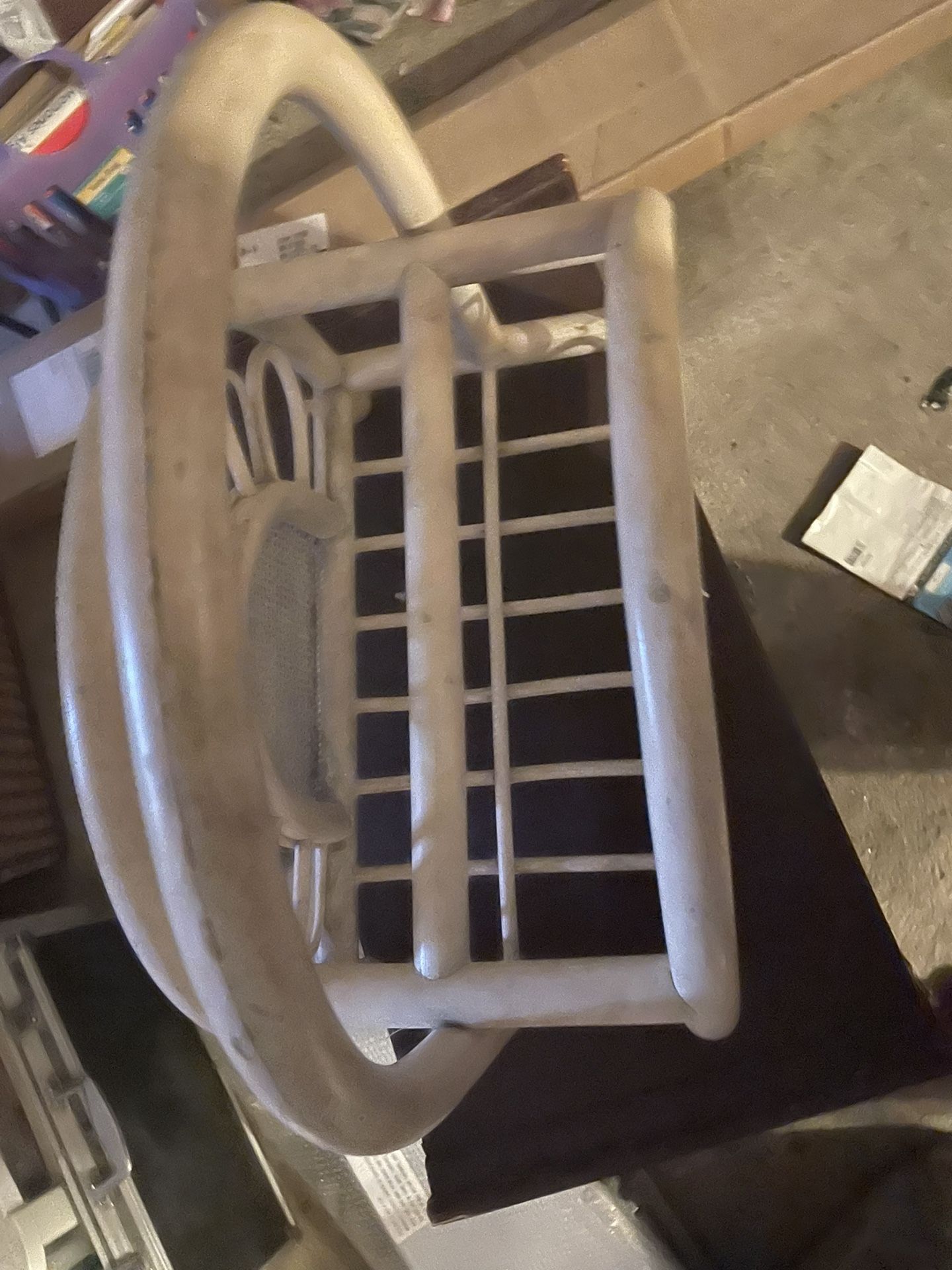 White Washed Wicker Magazine Rack