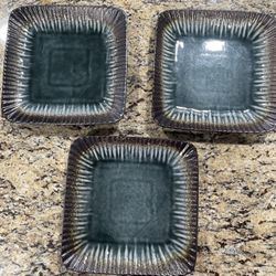 Set Of 3 Ceramic Plates
