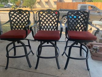 3 bar height patio chairs - pending pick up tomorrow