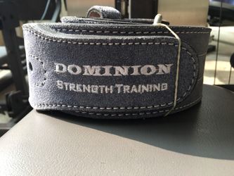 NEW Dominion leather weight lifting training back support belt squat
