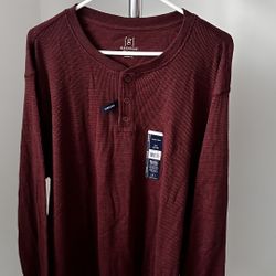 George Long Sleeve Shirt – Men’s 3XL, Bold Red Style