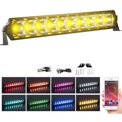 10” App Control RGB LED Light Bars for Jeep, Pickup Atv, Cars Motorcycle 