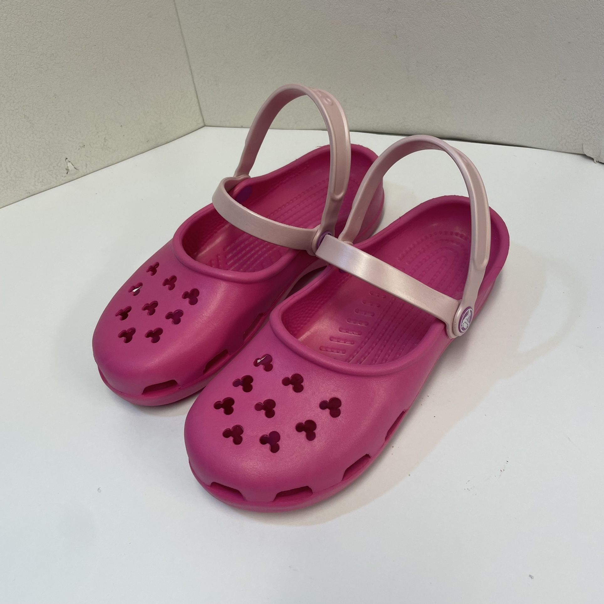 Crocs Mary Jane Sling Back Sandals Comfort Flats Pink Women Size 8